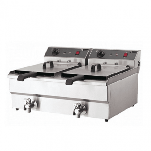 ФРИТЮРНИЦЯ HURAKAN HKN-FT1010N ПОДВІЙНА З КРАНОМ 10+10 л ФРИТЮРНИЦЯ HURAKAN HKN-FT1010N ПОДВІЙНА З КРАНОМ 10+10 л